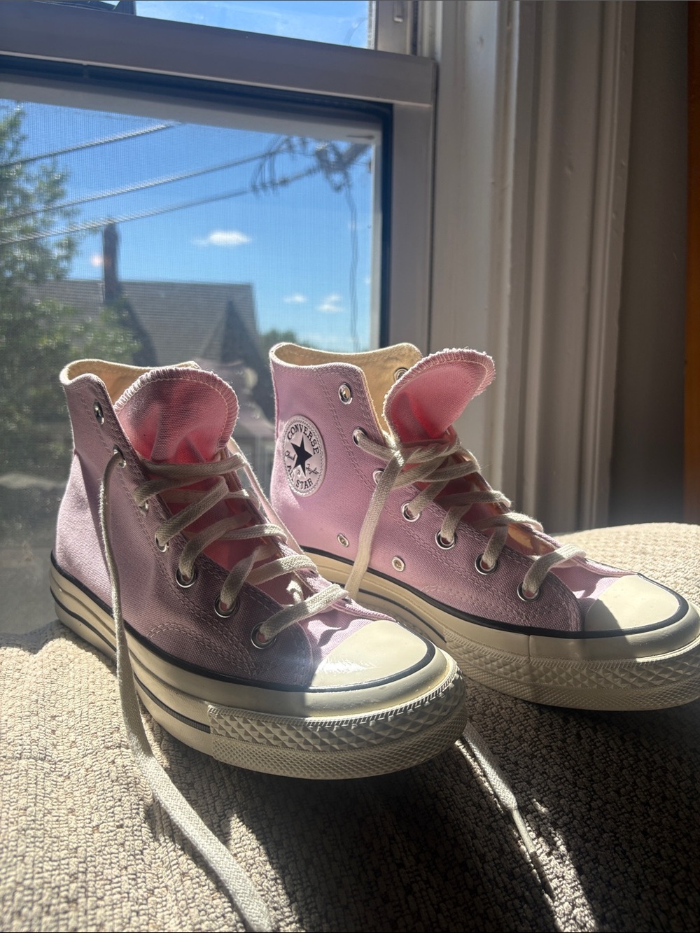 Converse Pink High-Top Canvas Sneakers